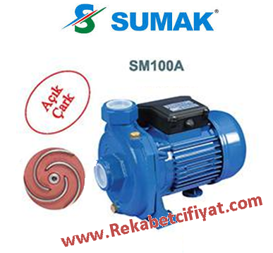 SUMAK SMT150-A 1,5HP 380V 1 1/2\'\' Çıkışlı Açık Fanlı Santrifüj Pompa