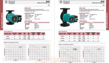 Prana HP 50/120 280T  DN 50  380V  Tek Hızlı Flanşlı Tip Sirkülasyon Pompası