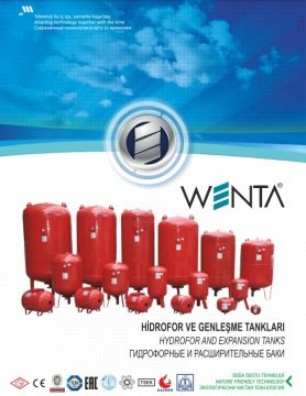 Wenta  WE-24  24 Litre  10 Bar  Küre Tip Ayaksız Hidrofor ve Genleşme Tankı