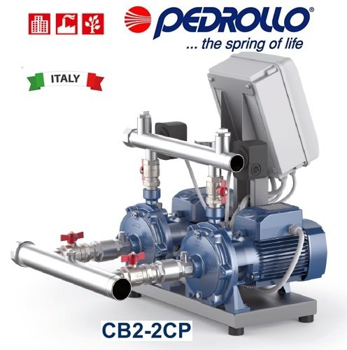 Pedrollo CB2-2CPm 25/130N    2X1Hp 220V  İki Pompalı Paket Hidrofor