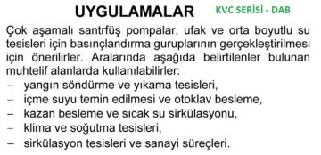 Dab KVC 40-80 T   1 kW  380V  Dikey Milli Çok Kademeli Santrifüj Pompa