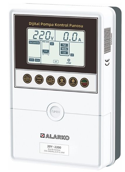 Alarko, 20 Y-CBB, MONOFAZE, 0.5Hp - 3Hp, Dalgıç Pompa, Hidrofor, Dijital Kontrol Panosu (Elektronik)