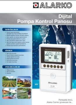 Alarko, 20 Y-CBB, MONOFAZE, 0.5Hp - 3Hp, Dalgıç Pompa, Hidrofor, Dijital Kontrol Panosu (Elektronik)