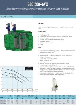 Aquastrong  GEO 500 - 2 GMV 100 M   Kendinden Depolu Koku Yapmayan Foseptik Tahliye Cihazı