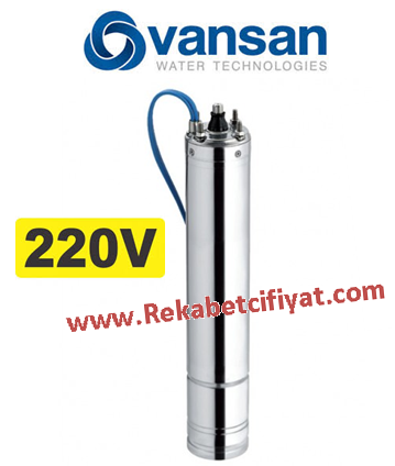 VANSAN VSM 04/3M 3HP 220V 4'' Derin Kuyu Dalgıç Motor