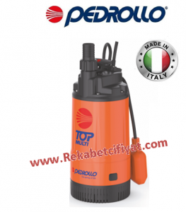 Pedrollo  TOP MULTI 1   0,50HP 220V Flatörlü Plastik Gövdeli Drenaj Dalgıç Pompa