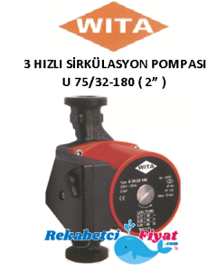 Wita U 75/32-180M 220V 2'' DİŞLİ TİP 3 HIZLI SİRKÜLASYON POMPASI
