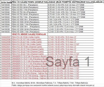 Dab FEKA VS 1000 M-NA   1 kW  220V  Komple Paslanmaz Çelik Parçalayıcılı Foseptik Dalgıç Pompa