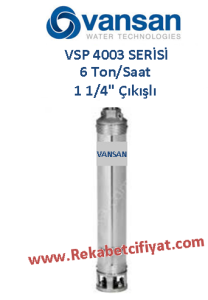 VANSAN VSP 4004/48 5,5HP 1 1/4'' Çıkışlı Derin Kuyu Dalgıç Pompa