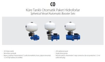 Aquastrong  CH 50 WJ 150      1.5Hp 220V   50 Litre  Küre Tanklı Jet Paket Hidrofor