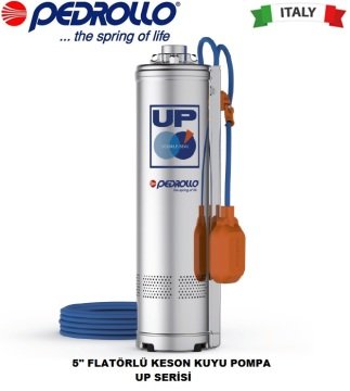 Pedrollo  UPm 8/4 GE   2Hp 220V    5\'\'  Flatörlü Keson Kuyu Dalgıç Pompa