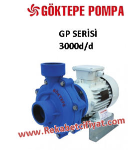 GÖKTEPE GP 150 1hp 3000d/d 1 1/2'' Çıkışlı Polipropilen Gövdeli Santrifüj Pompa