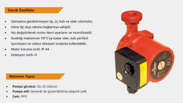 Alf enerji SP2-Solar 70/25 M-180 1 1/2'' 220v Dişli Kademeli Sirkülasyon Pompası