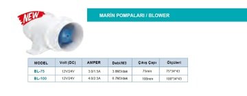 Momentum BL-100   12V/24V   Marin Pompaları / Blower