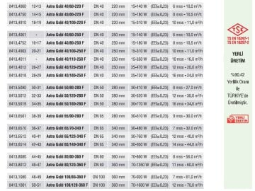 Astra Gold 40/120-250 F  DN 40 Frekans Kontrollü Sabit Mıknatıslı Flanşlı Tip Sirkülasyon Pompası
