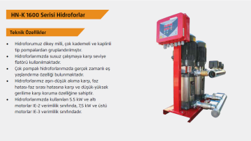 Alf enerji HN-K3 1605 5.5hp 380v Üç Pompalı Paket Hidrofor