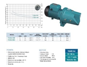 Momentum Pjwm/3BH 2hp 220v Döküm Gövdeli Jet Pompa