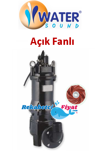 WATER SOUND 80 WQX50-15-5.5 7.5hp 3\'\' Çıkışlı Döküm Gövdeli Pis Su Dalgıç Pompa