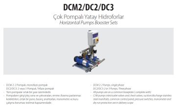 Aquastrong  DC2 XHC 8-35       2X3Hp 380V  İki Pompalı Yatay Hidrofor