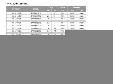 Etna EAR 50-12/40  5.5Hp 380V Pik Döküm Gövdeli  Yatay Monoblok Tek Kademeli Santrifüj Pompa (2900 d/dk - Trifaze)