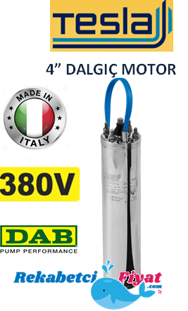 TESLA 1.5HP 380V 4'' Derin Kuyu Dalgıç Motor ( İtalyan Malı)