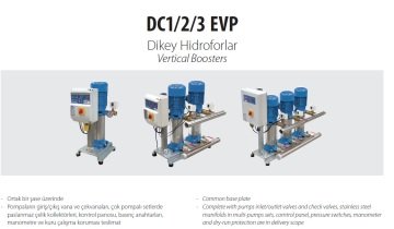 Aquastrong  DC1 EVP6H-5/1.8 T       2.5Hp 380V  Tek Pompalı Dikey Hidrofor