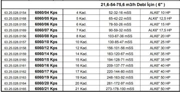 Alarko 6060/16 Kps  40Hp  6'' Paslanmaz Derin Kuyu Dalgıç Pompa (Motor+Pompa) ALK-KPS Serisi