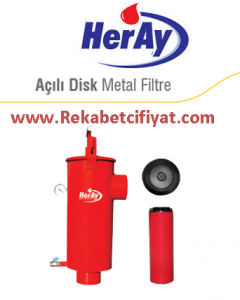 HERAY 4'' Manometreli Açılı Disk Metal Filitre