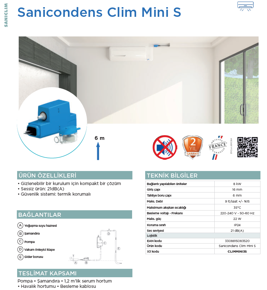 SFA Sanicondens Clim Mini S Klima Yoğuşma Pompası Fiyatları | Sanihydro ...