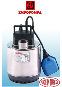 Empo SU AYGIRI 0.60 INOX  0.6Hp 220V   Paslanmaz  Gövdeli Drenaj Dalgıç Pompa