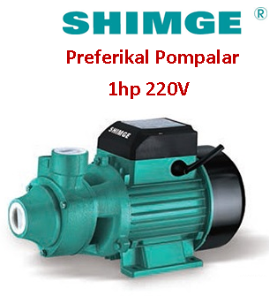 SHIMGE QB 80 1hp 220V Preferikal Sürtme Fanlı Pompa