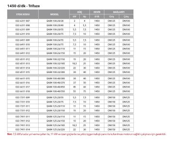 Etna EAR4 65-40/220  30Hp 380V Pik Döküm Gövdeli  Yatay Monoblok Tek Kademeli Santrifüj Pompa (1450 d/dk - Trifaze)