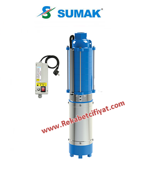 5SDT5 - 1HP-380V  Pano+ 30mt Kablolu 5\'\' Derin Kuyu Dalgıç Pompası