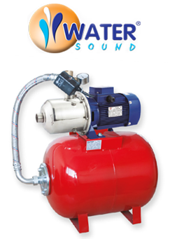 Water Sound DW2-60/075D Auto-P-50 1hp 220v Paslanmaz Çok Kademeli Paket Hidrofor