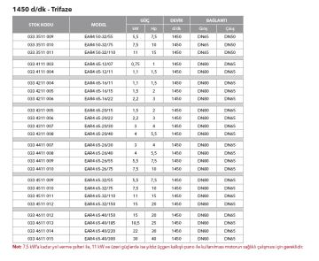 Etna EAR4 100-40/550  75Hp 380V Pik Döküm Gövdeli  Yatay Monoblok Tek Kademeli Santrifüj Pompa (1450 d/dk - Trifaze)