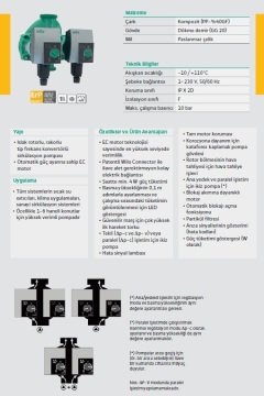 Wilo Yonos PİCO-D 30/1-6 Dişli Tip İkiz Frekans Konvertörlü Sirkülasyon Pompa