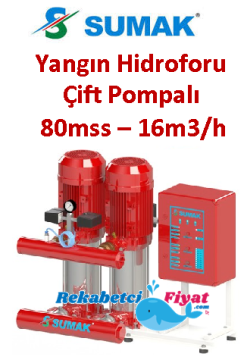 SUMAK SHT 24 B 1000/7 EEY 10HP 380V İki Pompalı Paket Yangın Hidrofor