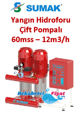 SUMAK SHT 16 B 550/5 EEY 5.5HP 380V İki Pompalı Paket Yangın Hidrofor