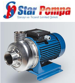Star SPINOX 506 M 1.5hp 220v Full Paslanmaz Kapalı Fanlı Santrifüj Pompa