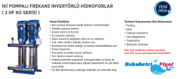 ETNA 2HF KO 10/10-40  2X5.5HP Frekans Kontrollü Çift Pompalı  Paket Hidrofor