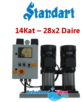 STANDART TH2XSBT-V 90/7 4HP 380V Çift Pompalı Paket Hidrofor