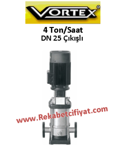 VORTEX VS 2-15 2HP 380V İnline Dik Milli Paslanmaz Çelik Fanlı Pompa