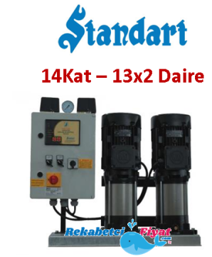 STANDART TH2XSBT-V 80/11 2HP 380V Çift Pompalı Paket Hidrofor