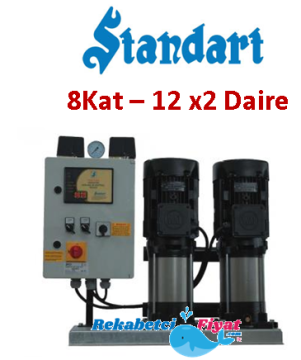 STANDART TH 2XSBT-V 80/8 1.5HP 380V Çift Pompalı Paket Hidrofor