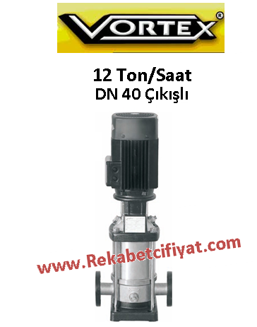 VORTEX VS 8-20 10HP 380V İnline Dik Milli Paslanmaz Çelik Fanlı Pompa
