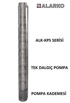 Alarko 8160/04   75Hp  8'' Paslanmaz Çelik Derin Kuyu Tek Dalgıç Pompa (Tek Pompa-Pompa Kademesi) ALK-KPS Serisi