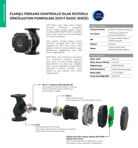 ETNA ECP BASIC 40-180F Frekans Kontrollü Pompa (DN40)