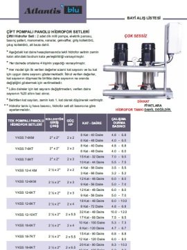 Atlantis  YKDIK 7-8KM     3Hp 220V   Tek Pompalı Panolu Hidrofor (Elektronik Kartlı Sistem)