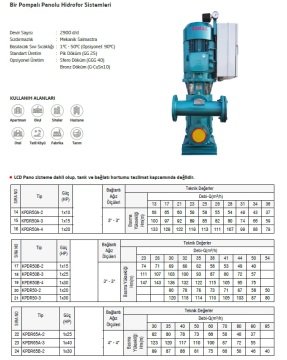 Domak KPDR50-3    1X30Hp 380V  Tek Pompalı Panolu Hidrofor