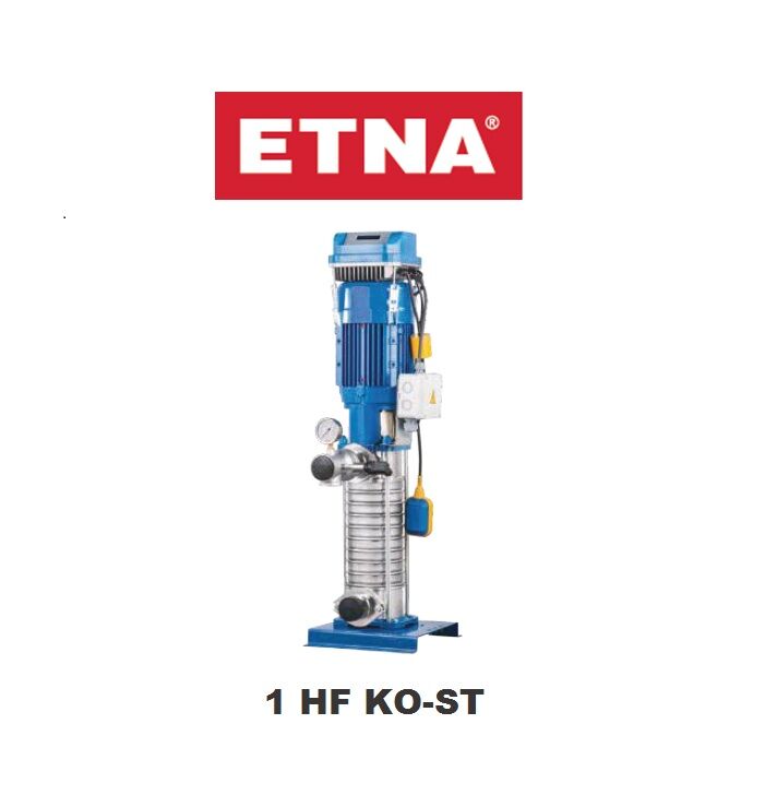 Etna 1HF KO-ST8/14-55  7.5Hp 380V Tek Pompalı Komple Paslanmaz Çelik Dik Milli Değişken Devirli Frekans Kontrollü Çok Kademeli Sessiz Hidrofor (Aisi 304)